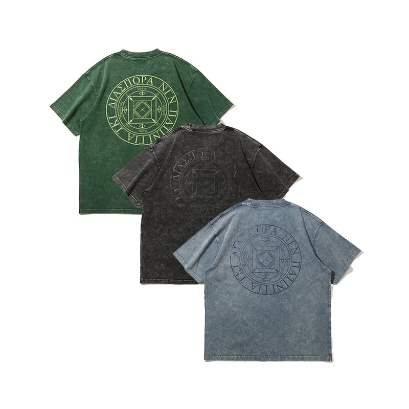 トップス DIASPORA Dyed Magic Circle Tee Brown DIASPORA Fifteen Magic Circle Tee | STEEZ CREA