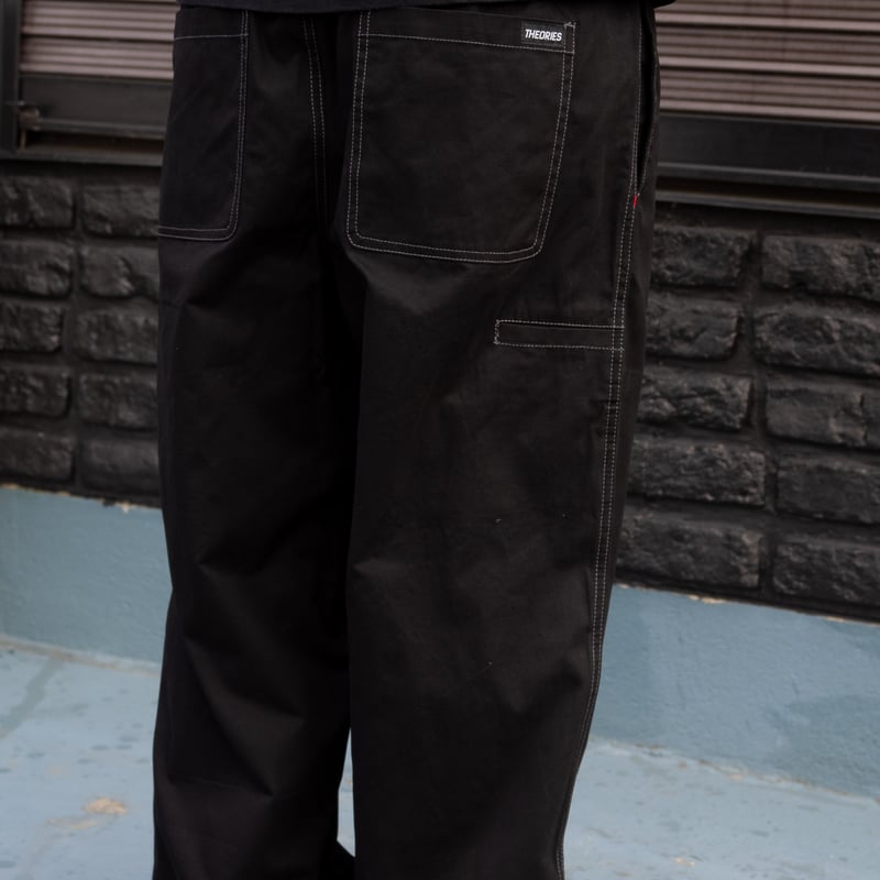 THEORIES STAMP LOUNGE PANTS - Black Gray Contra