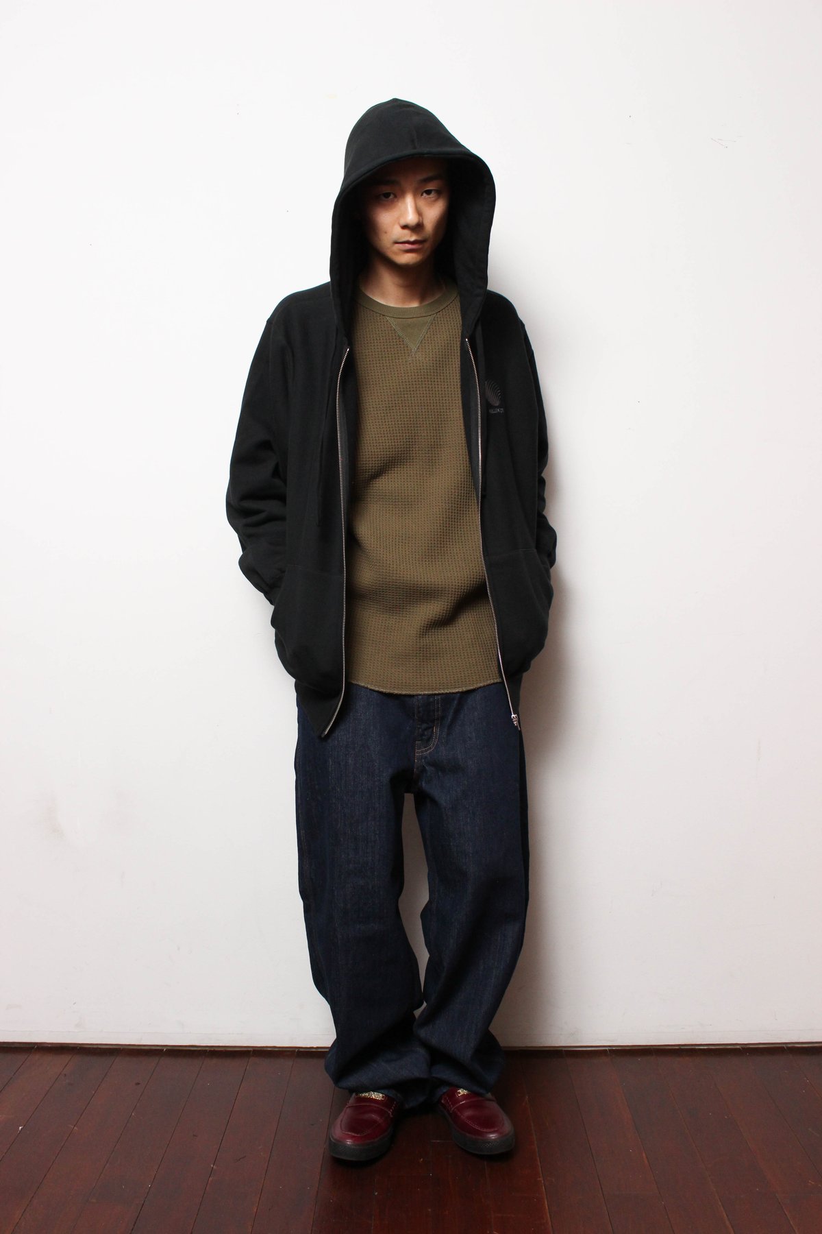 トップス Hellrazor Zip up hoodie HELLRAZOR LOGO EMB FULL ZIP HOODIE | STEEZ CRE
