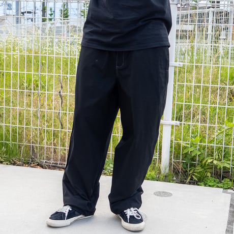 THEORIES STAMP LOUNGE PANTS - Black Gray Contrast Stitch