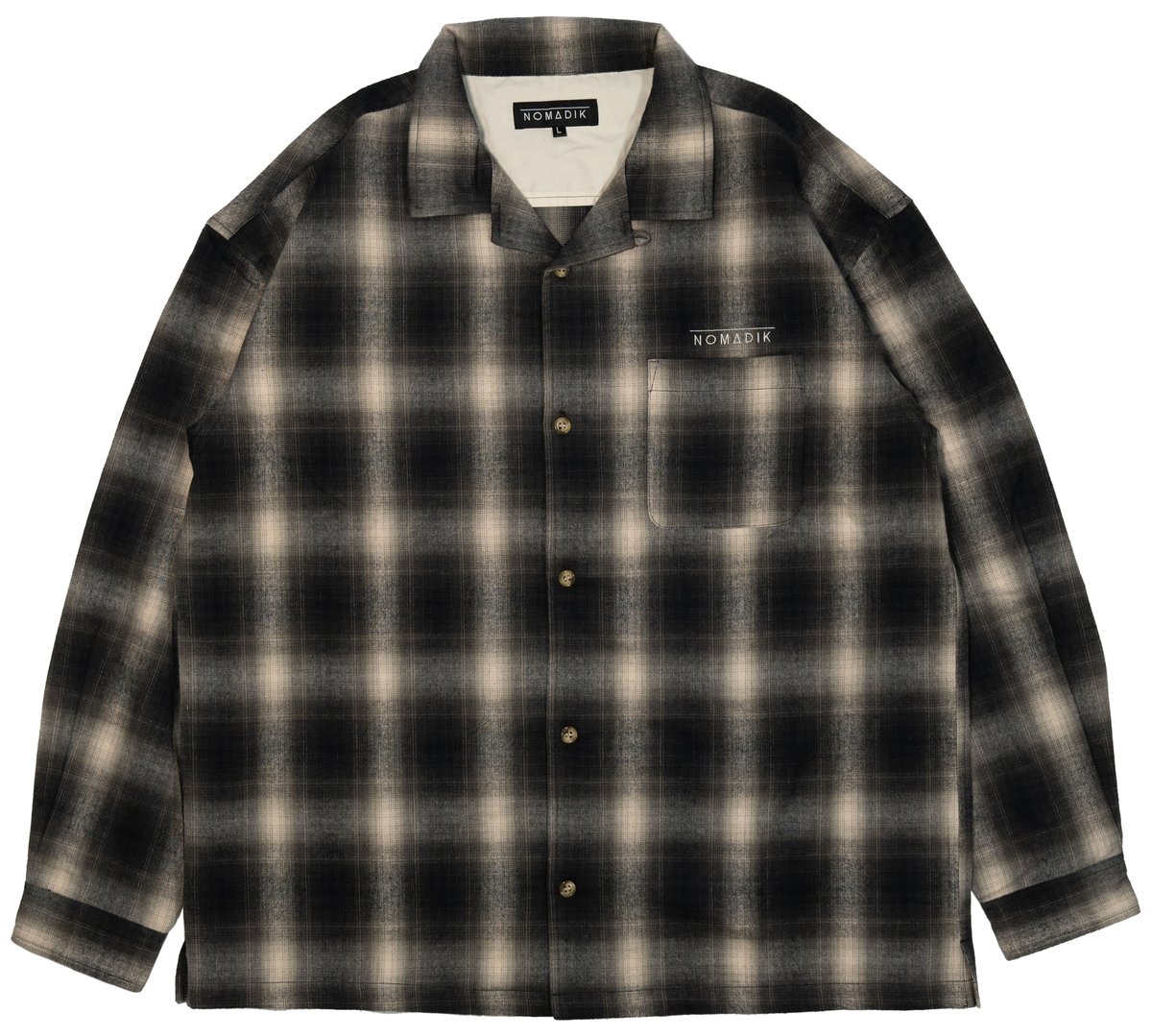 キャメル　大人気即完売のNOMADIK チェックシャツ NOMADIK OMBRE CHECK SHIRT | STEEZ CREATIVE STAND