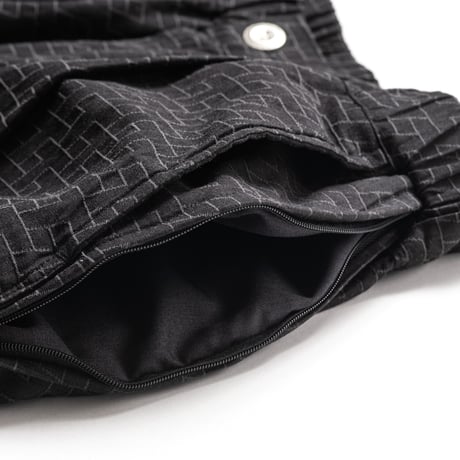 TIGHTBOOTH   T JACQUARD BAGGY SLACKS - Black