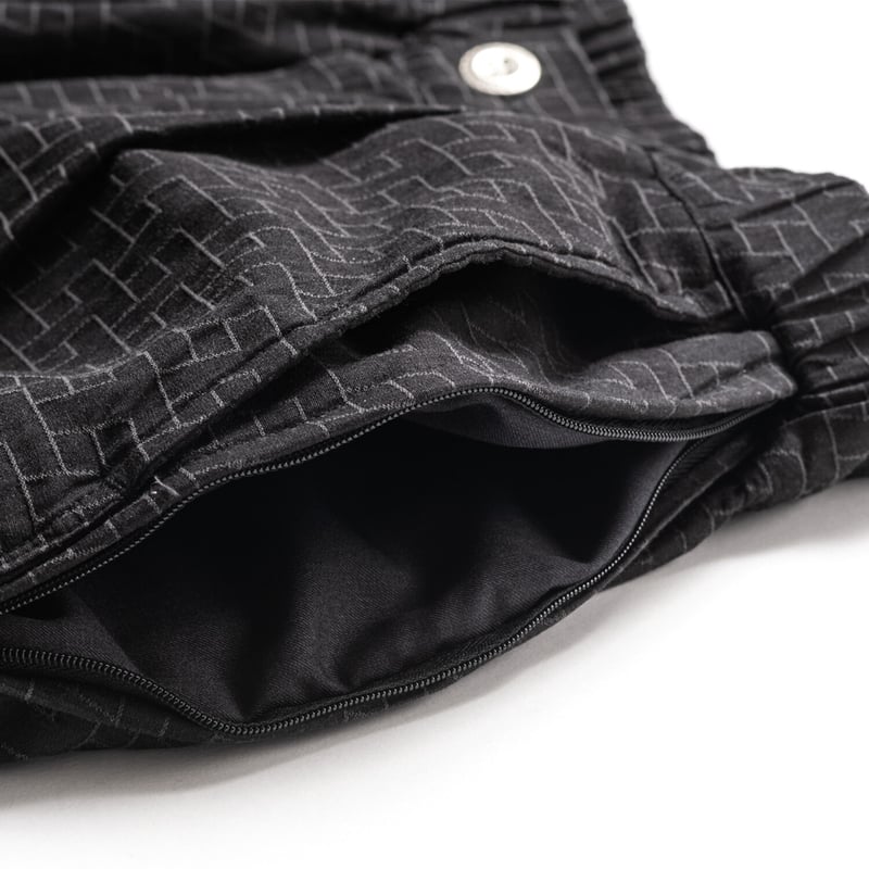 TIGHTBOOTH T JACQUARD BAGGY SLACKS - Black |