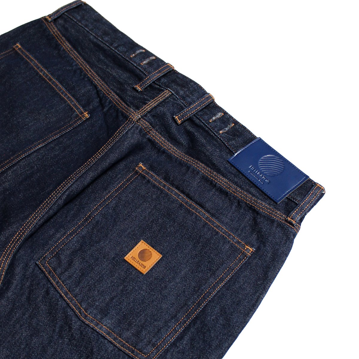 HELLRAZOR BAGGIE DENIM PANTS - One Wash Indig HELLRAZOR BAGGIE DENIM PANTS - One Wash Indig