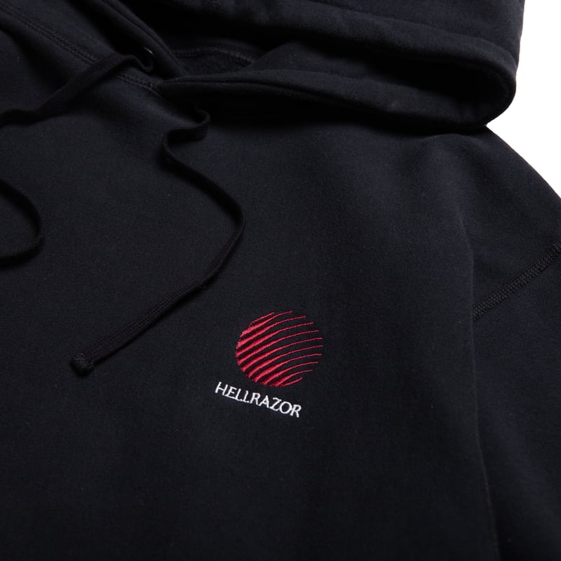HELLRAZOR LOGO EMD PATCH HOODIE - Black | STE