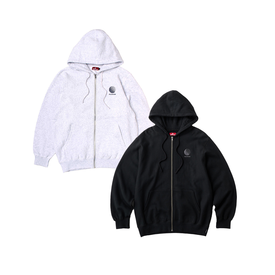 HELLRAZOR LOGO EMB FULL ZIP HOODIE | STEEZ CRE
