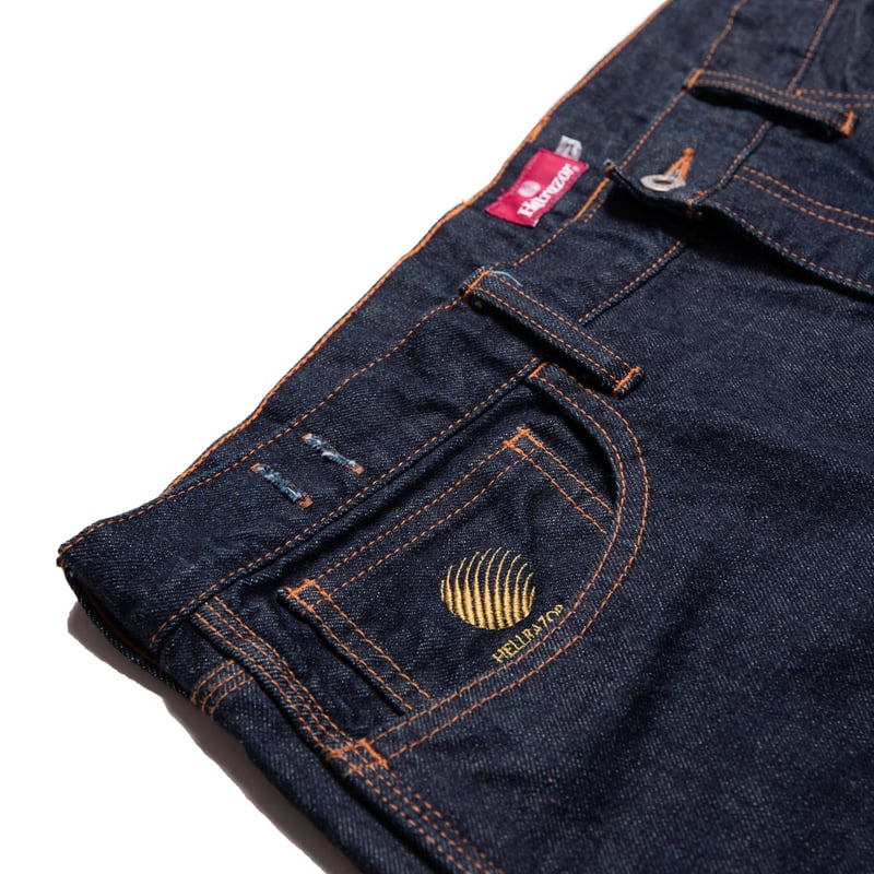 HELLRAZOR BAGGIE DENIM PANTS - One Wash Indig