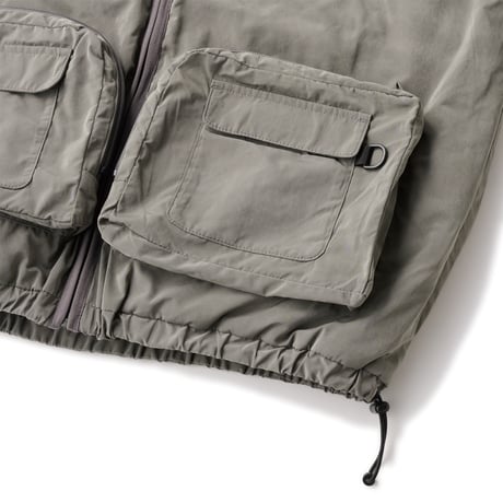 HELLRAZOR  REVERSIBLE ARMY CARGO PUFF JACKET