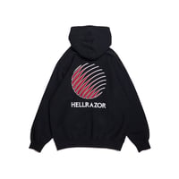 HELLRAZOR   LOGO EMD PATCH HOODIE - Black