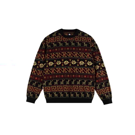 MAGENTA  PERU KNIT CREWNECK - Black