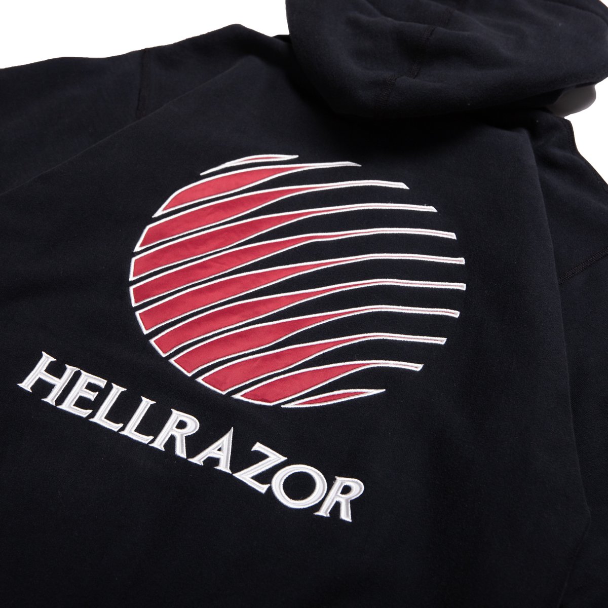 HELLRAZOR LOGO EMD PATCH HOODIE - Black | STE