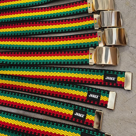 JHAKX PLAITED RASTA BELT - Gold