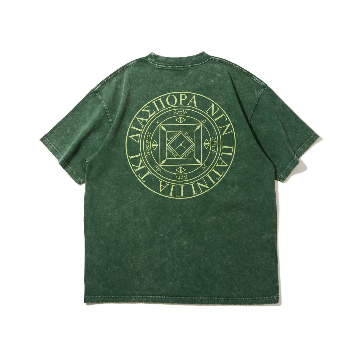 トップス DIASPORA Dyed Magic Circle Tee Brown DIASPORA SKATEBOARDS/Dyed Magic Circle Tee(Sax) – Re'verth