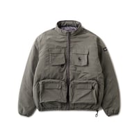 HELLRAZOR  REVERSIBLE ARMY CARGO PUFF JACKET