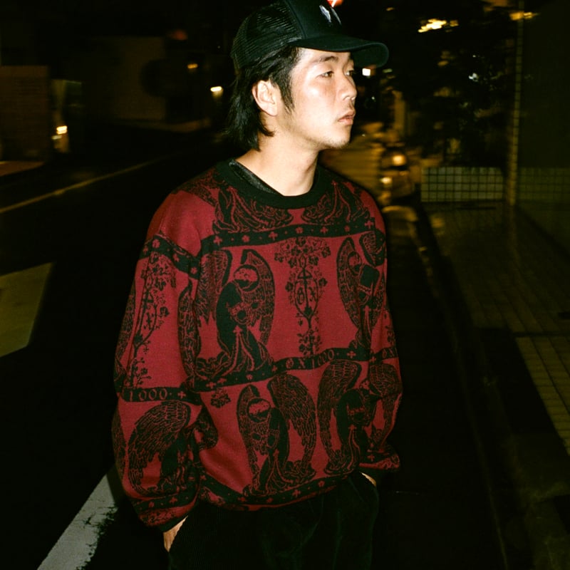 GX1000 JACQUARD KNIT ANGEL SWEATER | STEEZ CRE