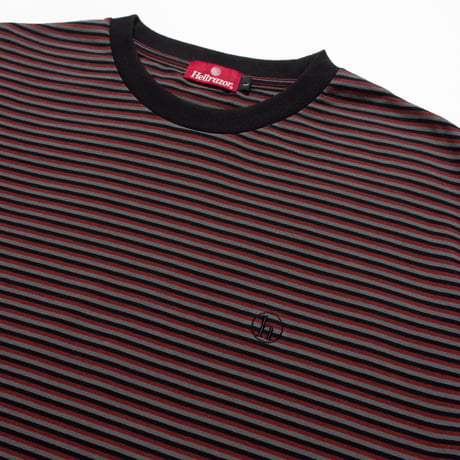 HELLRAZOR  H STRIPED SHIRT - BROWN/GREY