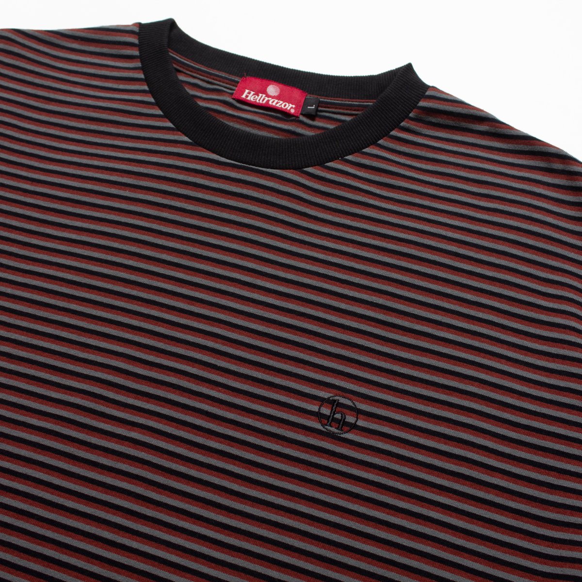 HELLRAZOR H STRIPED SHIRT - BROWN/GREY | STEEZ