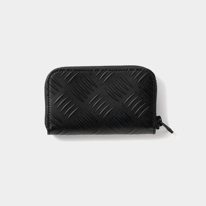 TIGHTBOOTH CHECKER PLATE LEATHER ZIP WALLET -