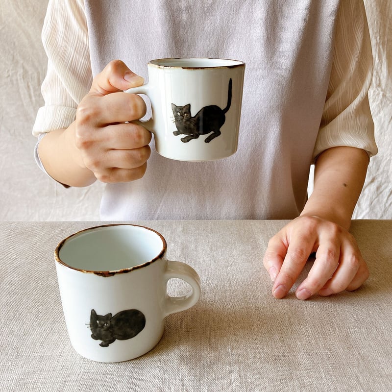 黒猫マグカップ | nao uchimura 内村七生