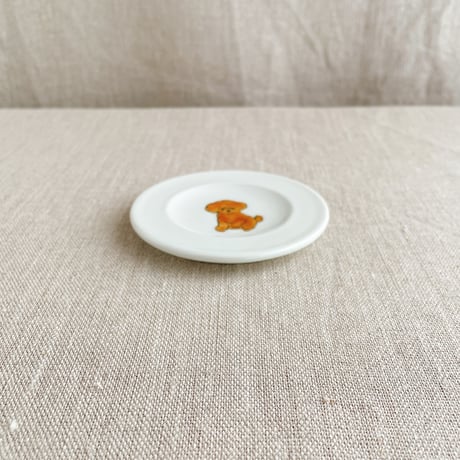トイプードル（アプリコット）豆皿
