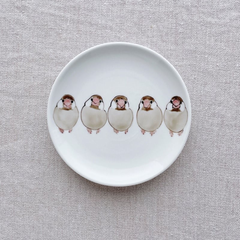 シナモン文鳥4寸皿 | nao uchimura 内村七生