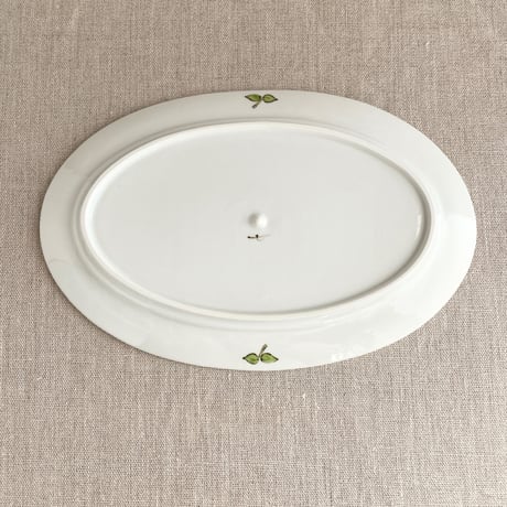 りすと果物楕円皿（大）