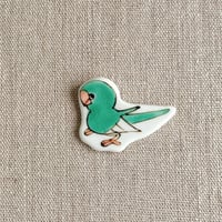 箸置き　横向き鳥（キミドリ）