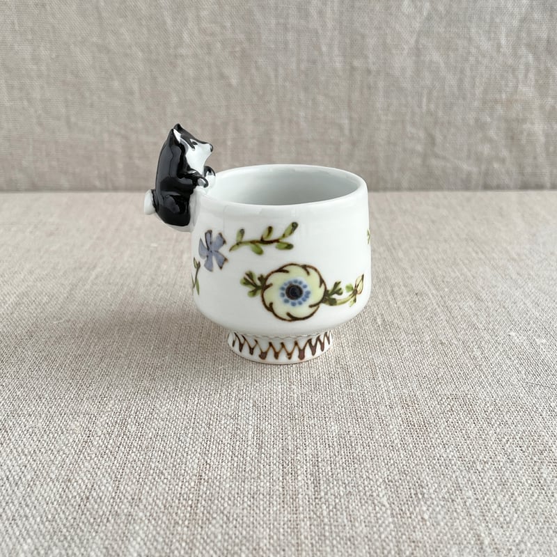 アネモネ黒柴付きおちょこ | nao uchimura 内村七生