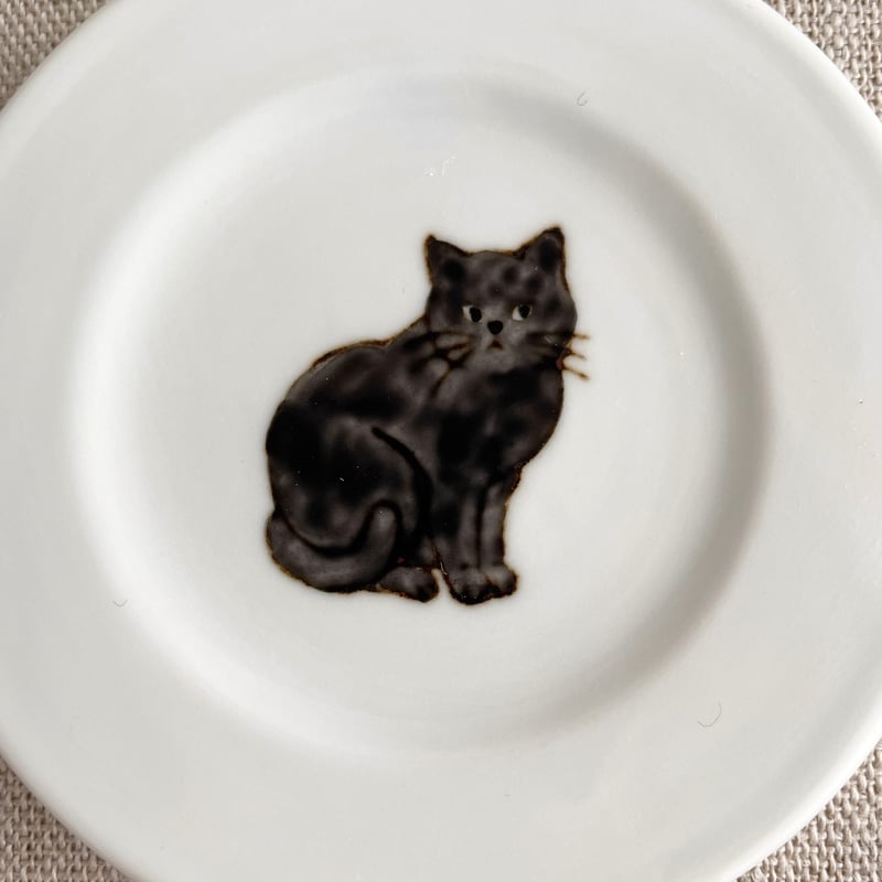 志村 観行＊海座工房＊猫・黒猫＊豆皿・飾り皿 黒猫豆皿 | nao uchimura 内村七生