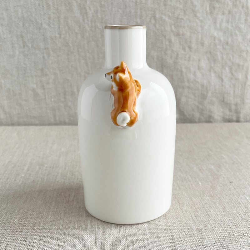 柴犬vase ボトル形(ベージュ) | nao uchimura 内村七生