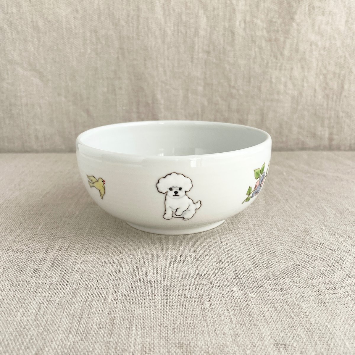 トイプードル（白）丸鉢 | nao uchimura 内村七生