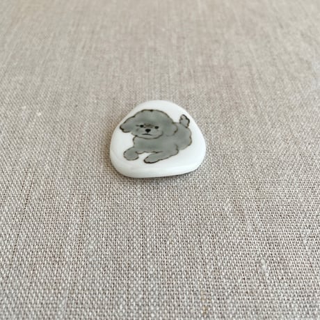 箸置き　トイプードル（グレー）