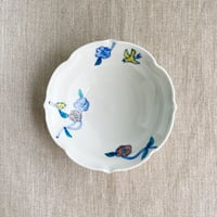 野の花と鳥稜花小鉢