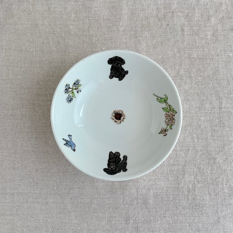トイプードル（黒）碗