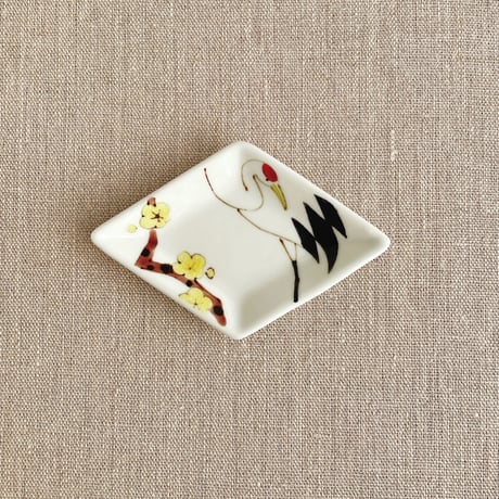 新品未使用 4点セット 内村七生 色絵飛ぶ鳥 長角豆皿 夜空の鳥 菱形豆皿 新品未使用 4点セット 内村七生 色絵飛ぶ鳥 長角豆皿 夜空