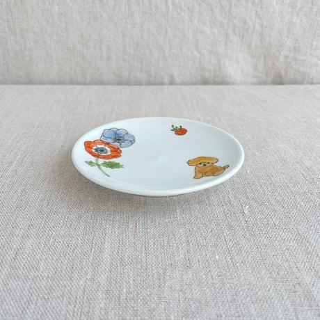 トイプードル（アプリコット）小皿