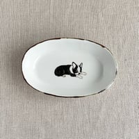 ひるねボストンテリア楕円小鉢