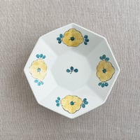 色絵牡丹八角鉢