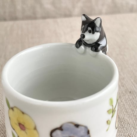 クランベリー黒柴付きおちょこ