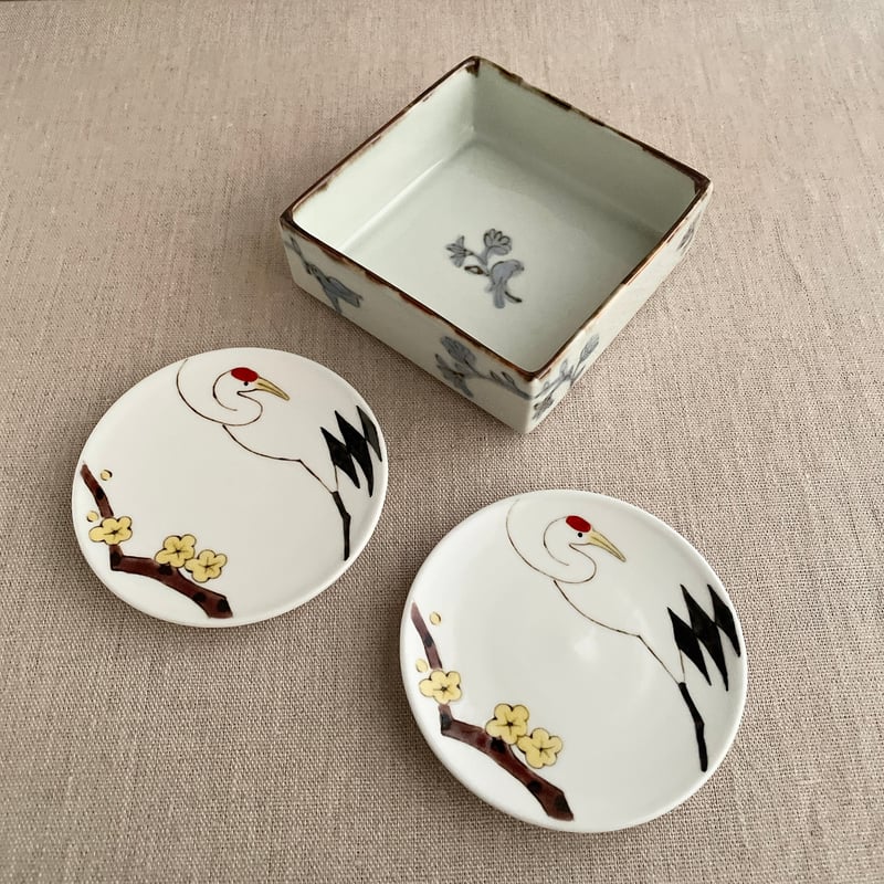 25.鶴と花セット（コモゴモ市） | nao uchimura 内村七生