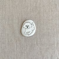箸置き　トイプードル（白）