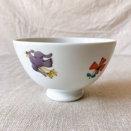 小鳥花散らしヨーグルトカップ
