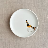ミケ猫4寸皿