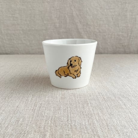 ミニチュアダックス（イエロー）フリーカップ