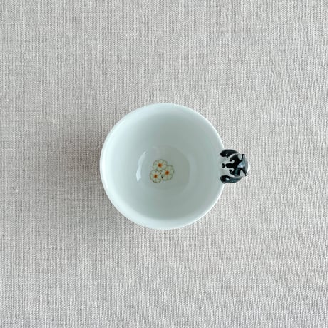 黒柴チューリップ形ぐい呑み
