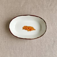 ひるねトイプードル（アプリコット）楕円小鉢
