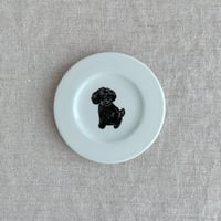 トイプードル（黒）豆皿