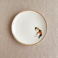 ミケ猫５寸皿