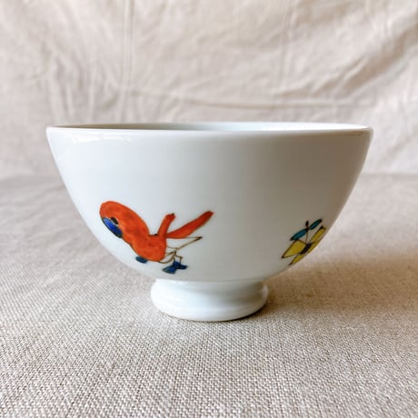 小鳥花散らしヨーグルトカップ