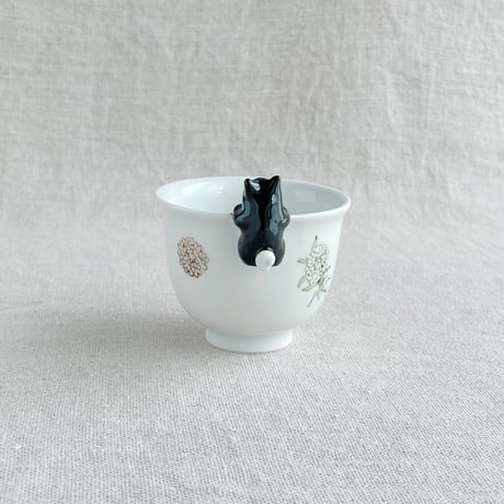 黒柴チューリップ形ぐい呑み